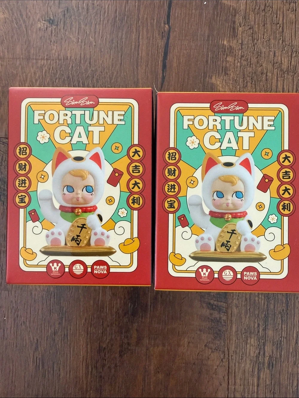 SamSam Fortune Cat mini figure 2 pack